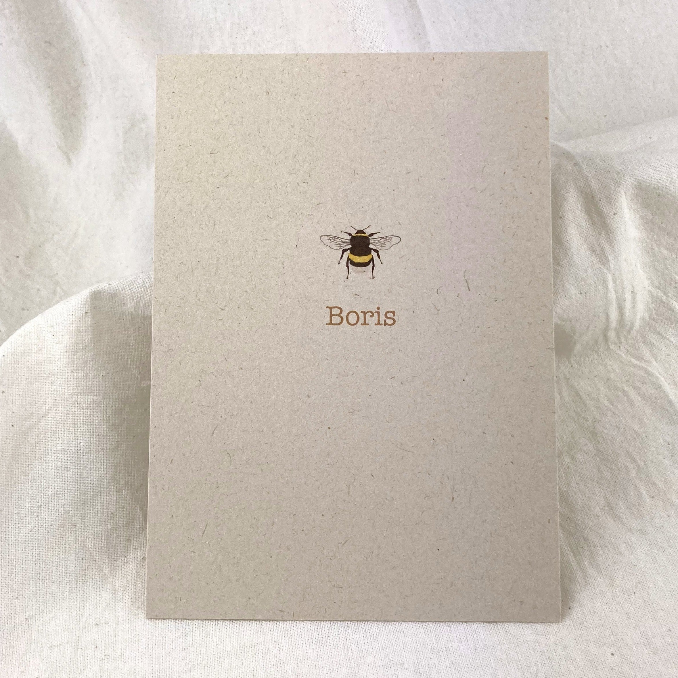 Geboortekaartje Boris | Zandkleurig