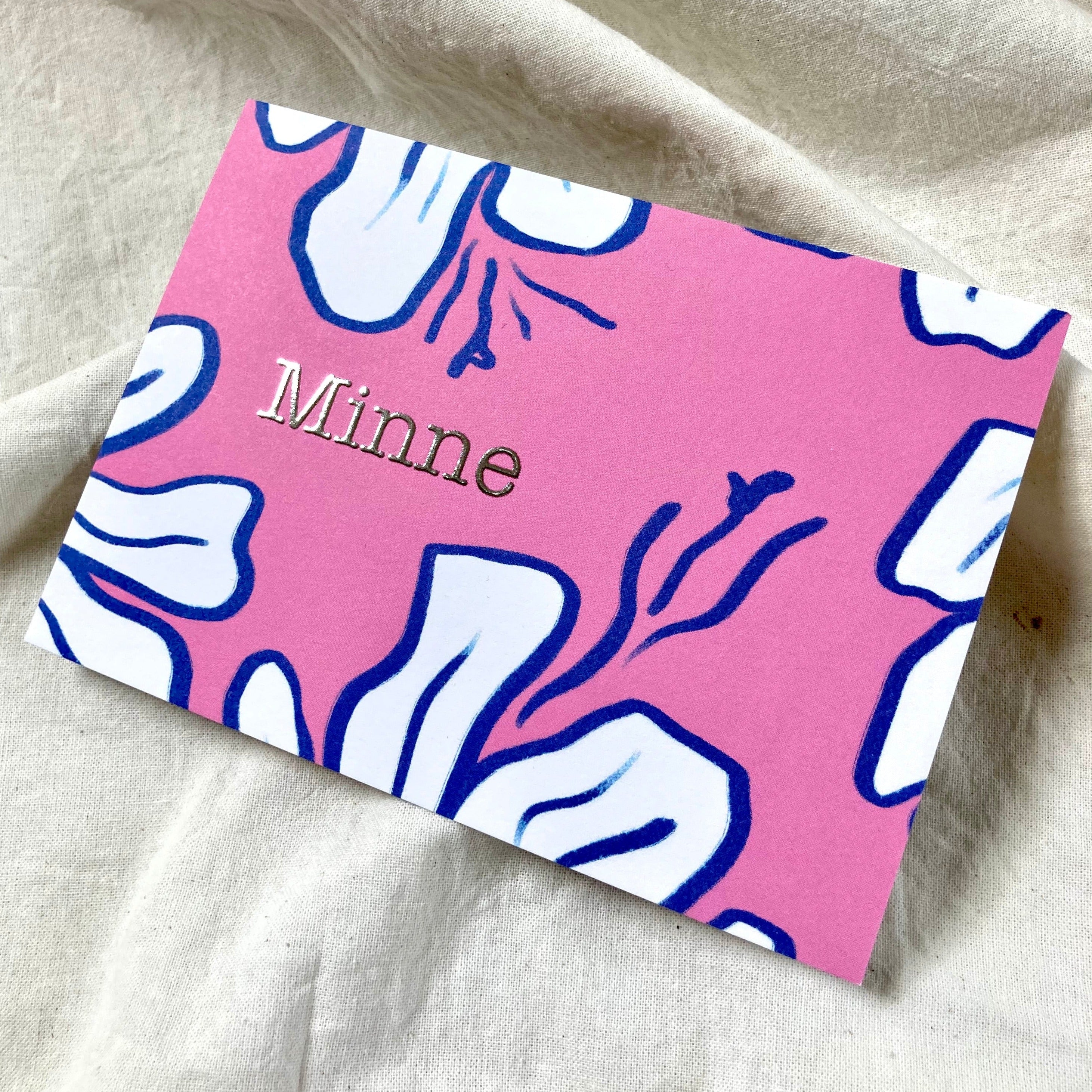 Geboortekaartje Minne | Zilverfolie