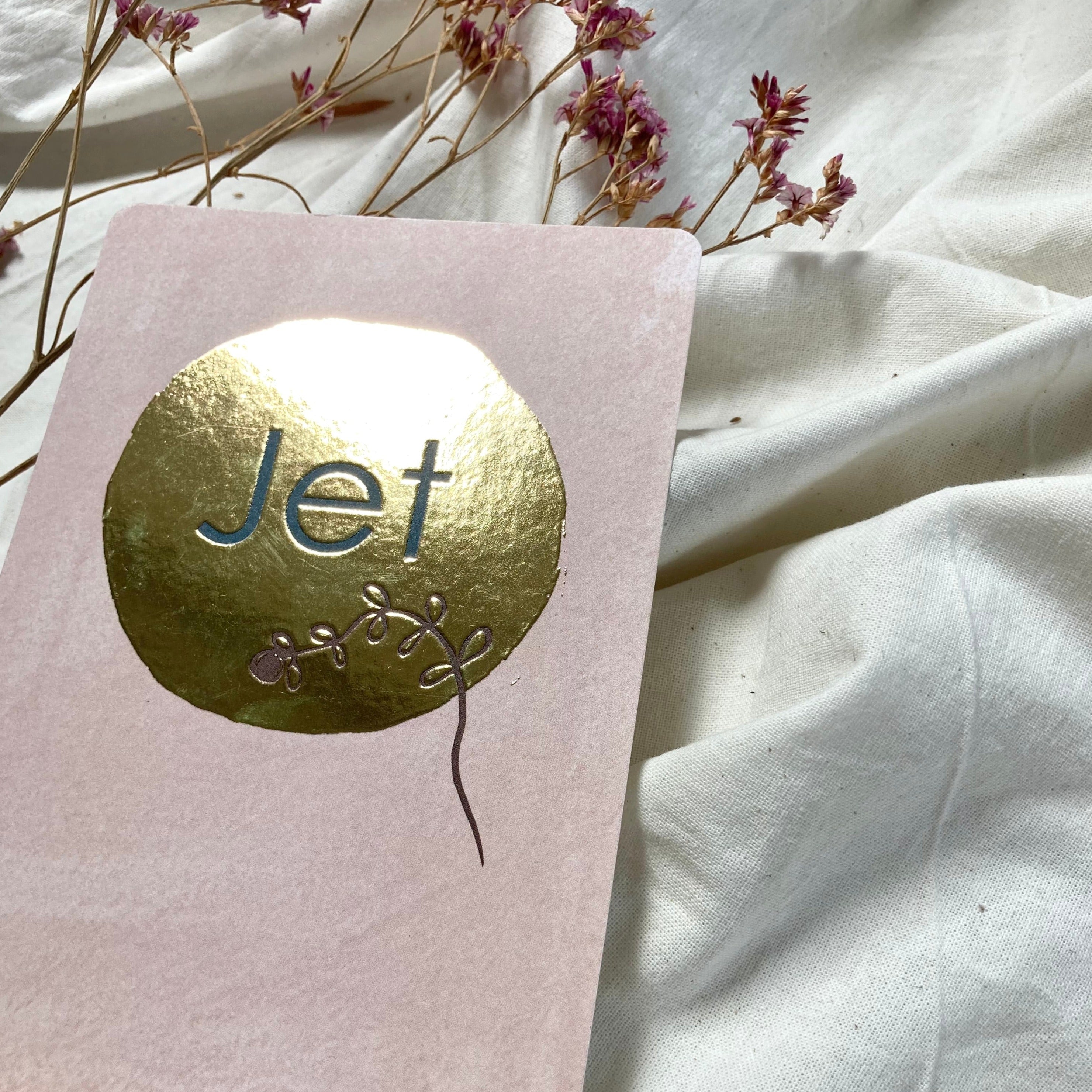 Geboortekaartje Jet | Goudfolie