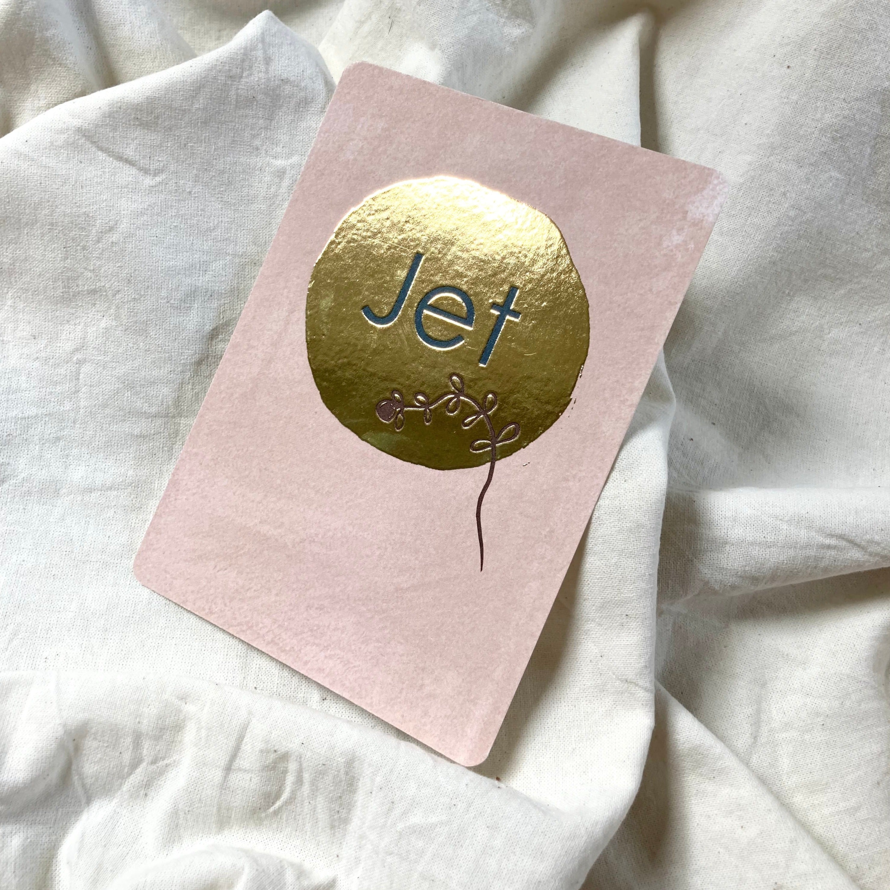 Geboortekaartje Jet | Goudfolie
