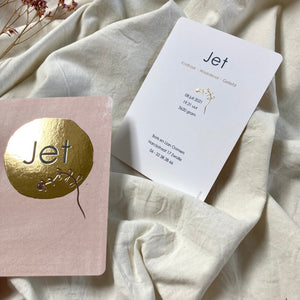 Geboortekaartje Jet | Goudfolie