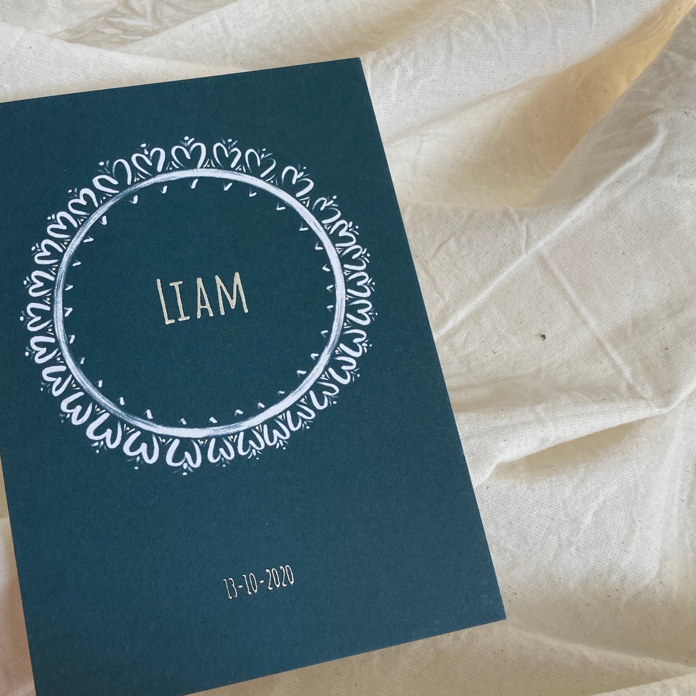 Geboortekaartje Liam | Zilverfolie