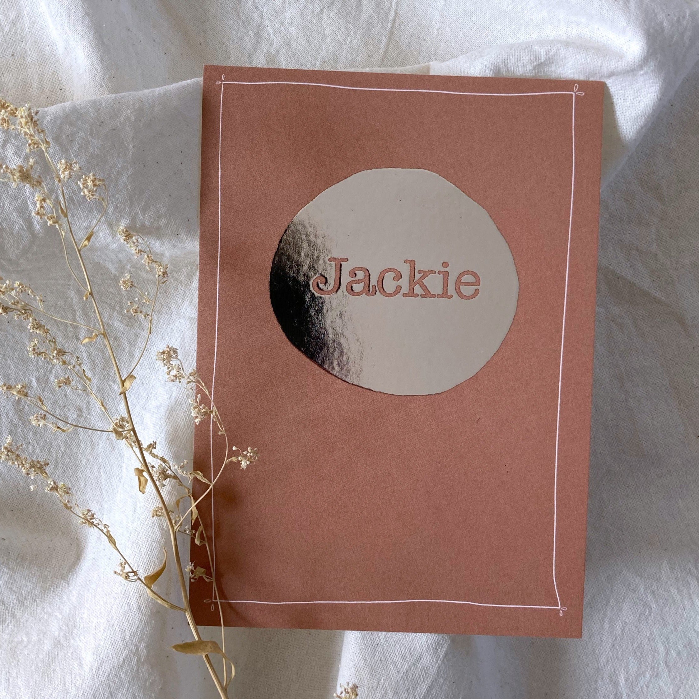 Geboortekaartje Jackie | Zilverfolie