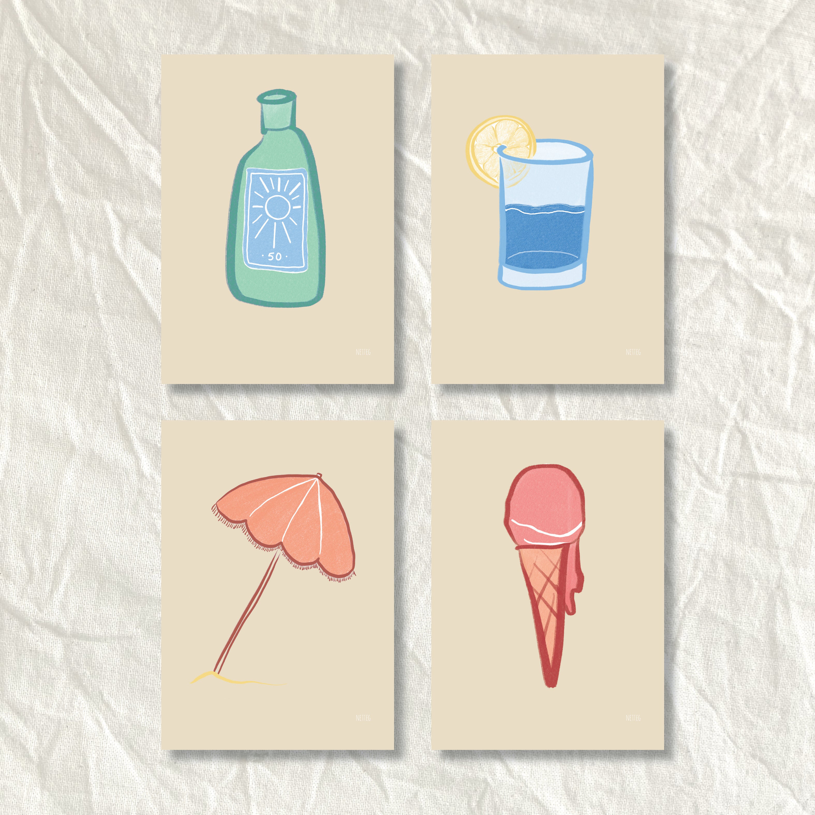 Kaartenset | Zomer in je bol