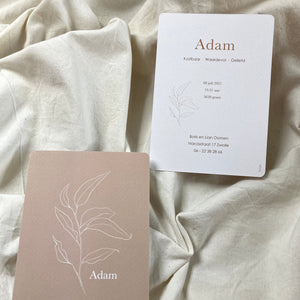 Geboortekaartje Adam | Bruin